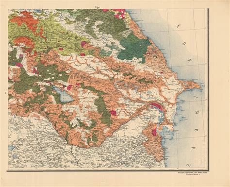 Ethnographic map of the Caucasus (1928–1930) | Old New Maps