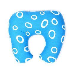 Babyhug Cotton Baby Pillow with Neck Support Circle Print - Blue