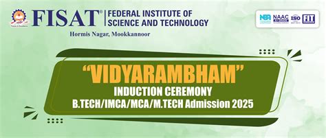 Vidyarambham 2025 Instructions | FISAT | Federal Institute of Science ...