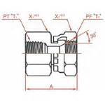 PT Connection PF30° FCS Female Swivel Connector | YOKOHAMA | MISUMI India