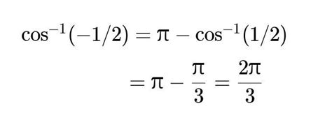 principal value of cos^-1(-1/2) - Brainly.in