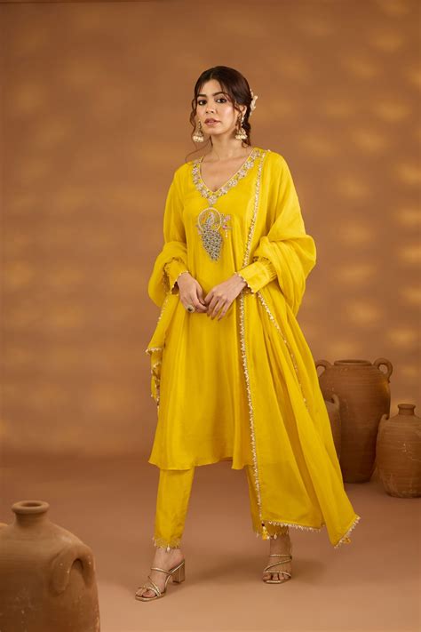 Sunehri Mayur bagh suit set — GAIA by Archie