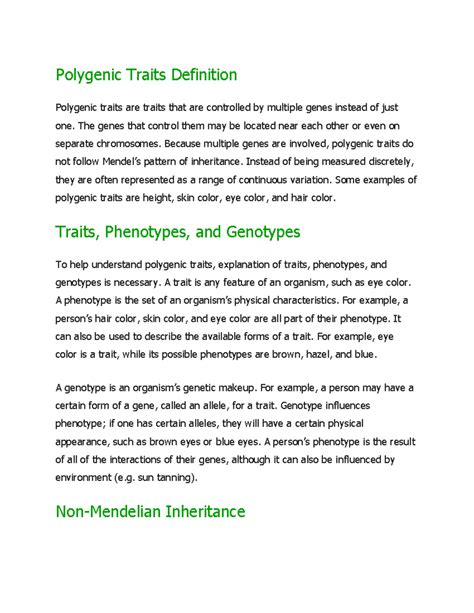 Polygenic Traits Definition - Polygenic Traits Definition Polygenic ...