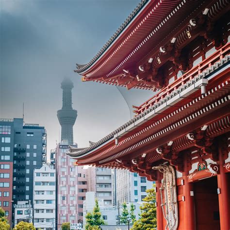 Download wallpaper 1280x1280 sensoji, tokyo tower, temple, tower, japan ...