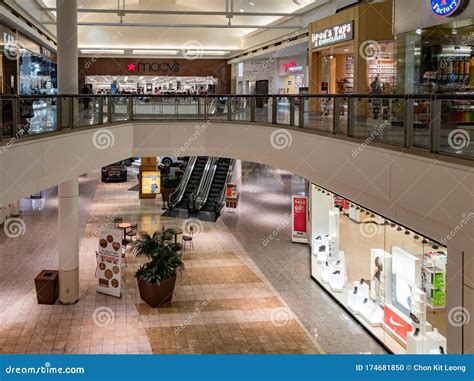 Night Interior View of the Famous Galleria at Sunset Shopping Mall ...