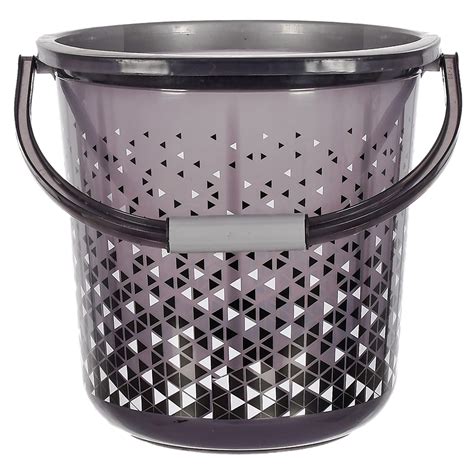 Kuber Industries Unbreakable Plastic Triangle Print Bucket for Home ...