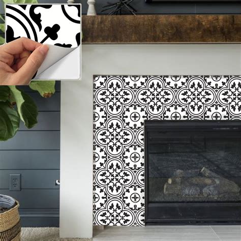 Floor Tile Stickers Vinyl Decal WATERPROOF REMOVABLE for Kitchen Bath ...