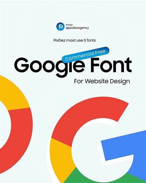 5 Commercial Free Google Fonts for Website Design