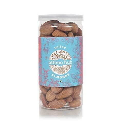 OTTIMO HUB Crunchy & Roasted Dried Salted Almonds |Salty Badam | Dry ...