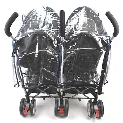 Buy Twin Babies Stroller Rain Cover Side By Side PVC R7P7 Online at ...