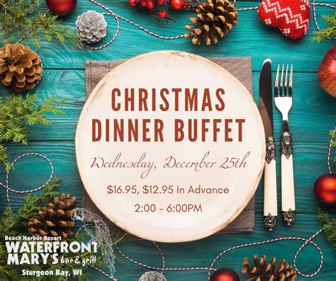 Waterfront Marys Christmas Dinner Buffet, Waterfront Mary's Bar & Grill ...