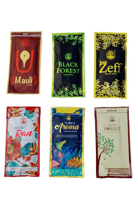 Forest Fragrance Zipper Pouch Multi Flavor Incense Sticks Agarbatti All ...