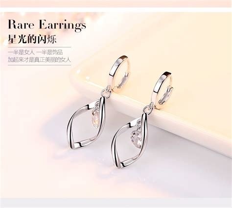 925银水滴耳环，新款耳饰，规格：21x5mm，高档时尚银首饰，耳饰耳坠耳环，银坠