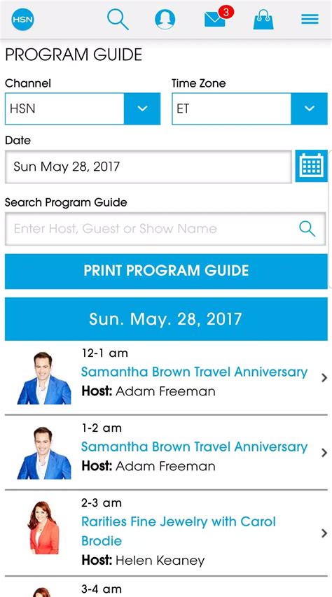 HSN Program Guide 的图像结果