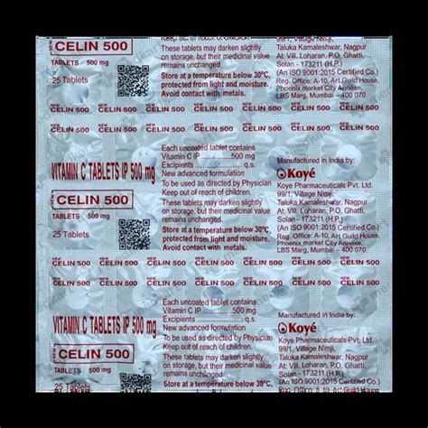 CELIN 500MG TABLET 25'S Price, Uses, Side Effects & Substitutes | Medkart
