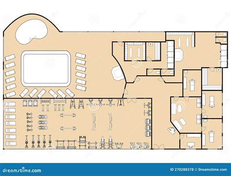 Floor Plan Gym. Fitness Center 3d Illustration. Fitness. Gym. Fitness ...