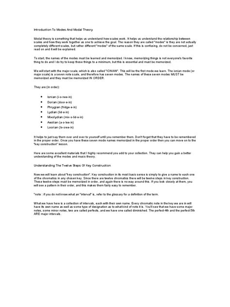 Modal Music Theory 的图像结果