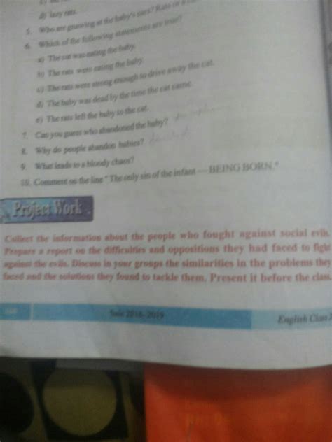 10th class English project work 5th unit - Brainly.in