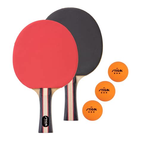 STIGA Performance 2 Player Ping Pong Set – 2 Table Tennis Rackets, 3 ...