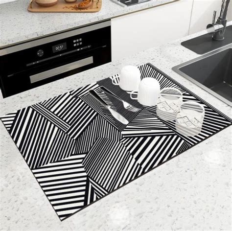 Buy GLNRM High Water Absorbent Dish Utensils Drying Mat,Place Mat ...