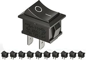 INDRAVA 2 Pin ON/OFF I/O SPST Snap in Mini Rocker Switch Electronic ...
