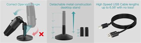 FIFINE K670B Auxiliary, USB Microphone (Unidirectional, Black) : Amazon ...