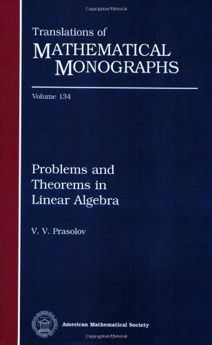 Buy Problems and Theorems in Linear Algebra (Translations of ...