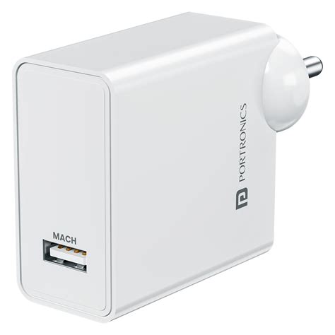 Portronics 25W Adapto 25A USB-A Fast Charging Adaptor, Fast Charging ...