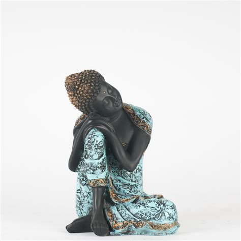 Buy Black Polyresin Thinking Buddha online from Arts Shala