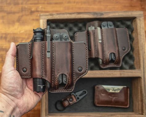 Handmade leather edc gear for tools flashlights multitools and more – Artofit