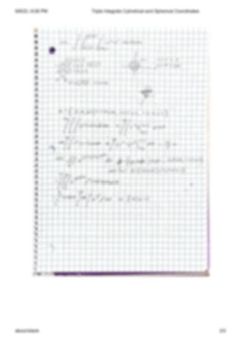 SOLUTION: Triple integrals cylindrical and spherical coordinates ...