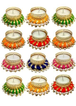 Buy Quarya Decorative Diya Diyas Deepak Candles Tealight Holder Diwali ...