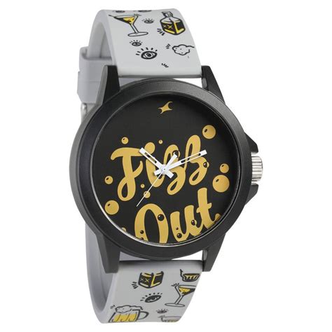 Fastrack Wicked Lines Quartz Analog Black Dial Silicone Strap Unisex Watch