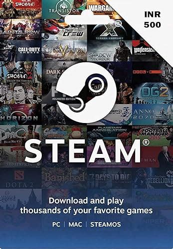 INR 500 Steam Gift Card - ( Steam Wallet Digital Code Only) : Amazon.in ...