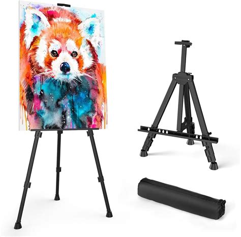 Art Painting Display Easel Stand - Portable Adjustable Aluminum Metal ...