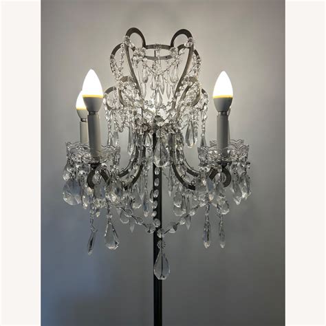 Restoration Hardware Crystal Chandelier Floor Lamp - AptDeco