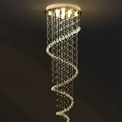 Buy Harold Electricals Double Height Spiral Long K9 Crystal Chandelier ...