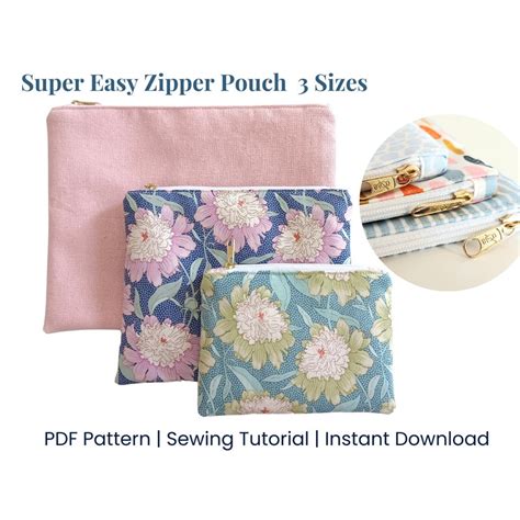 Zipper Pouch Pattern 的图像结果