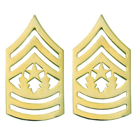 Buy Army CSM Command Sergeant Major Rank Gold Pin-On - Pair Online at ...