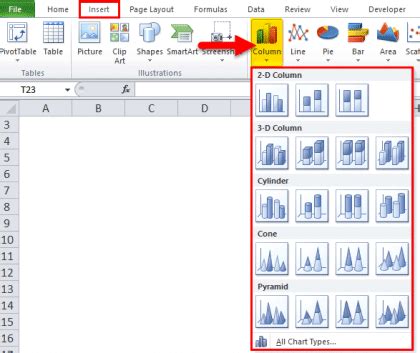 Image result for Column Types Excel
