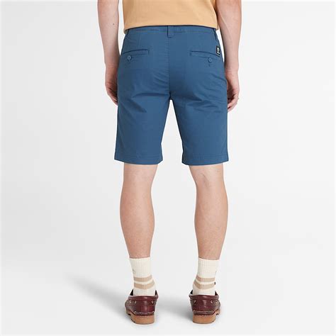 Short chino Claremont en popeline pour homme en bleu marine