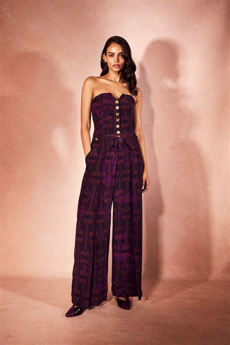 Plum Monogram Corset Set – AGASHE