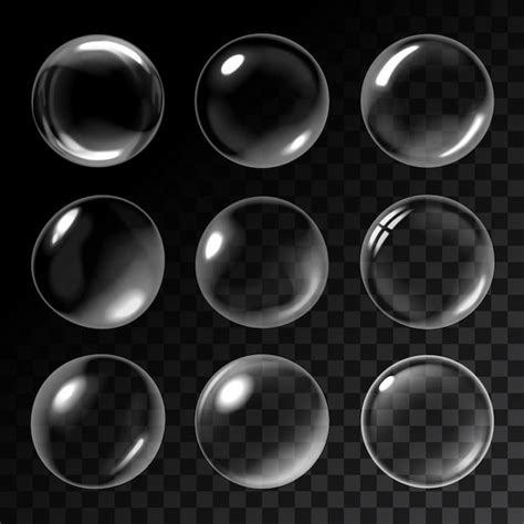 Bolhas de sabão transparentes | Vetor Premium