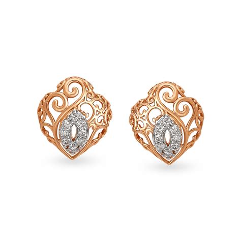 Contemporary Diamond Stud Earrings
