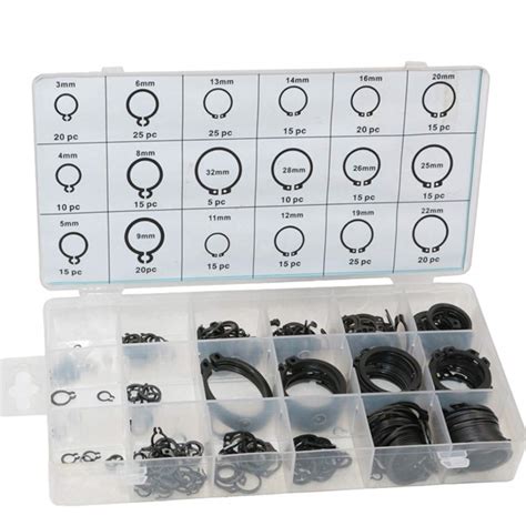 Fansport 300PCS Snap Ring External Circlip Snap Retaining Clip Ring ...