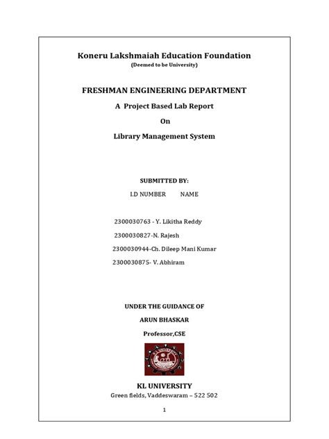 Image result for Library Management System Project PDF