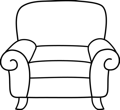 Free Sofa Clipart Black And White, Download Free Sofa Clipart Black And ...