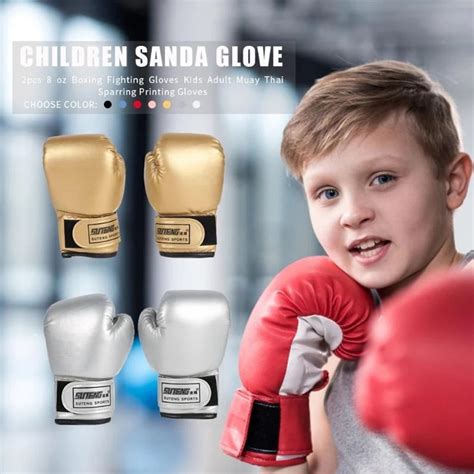 Buy 3-10 Years Kids Boxing Gloves For Fun Muay Thai Fight Sanda Martial ...