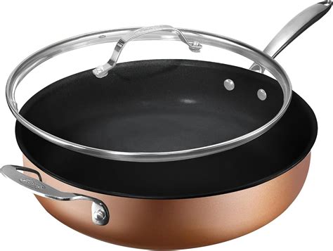 Amazon.com: GOTHAM STEEL 5.5 Qt Saute Pan with Lid - Non Stick Frying ...