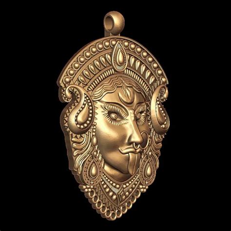 Divine Kali Maa 3D Print Pendant